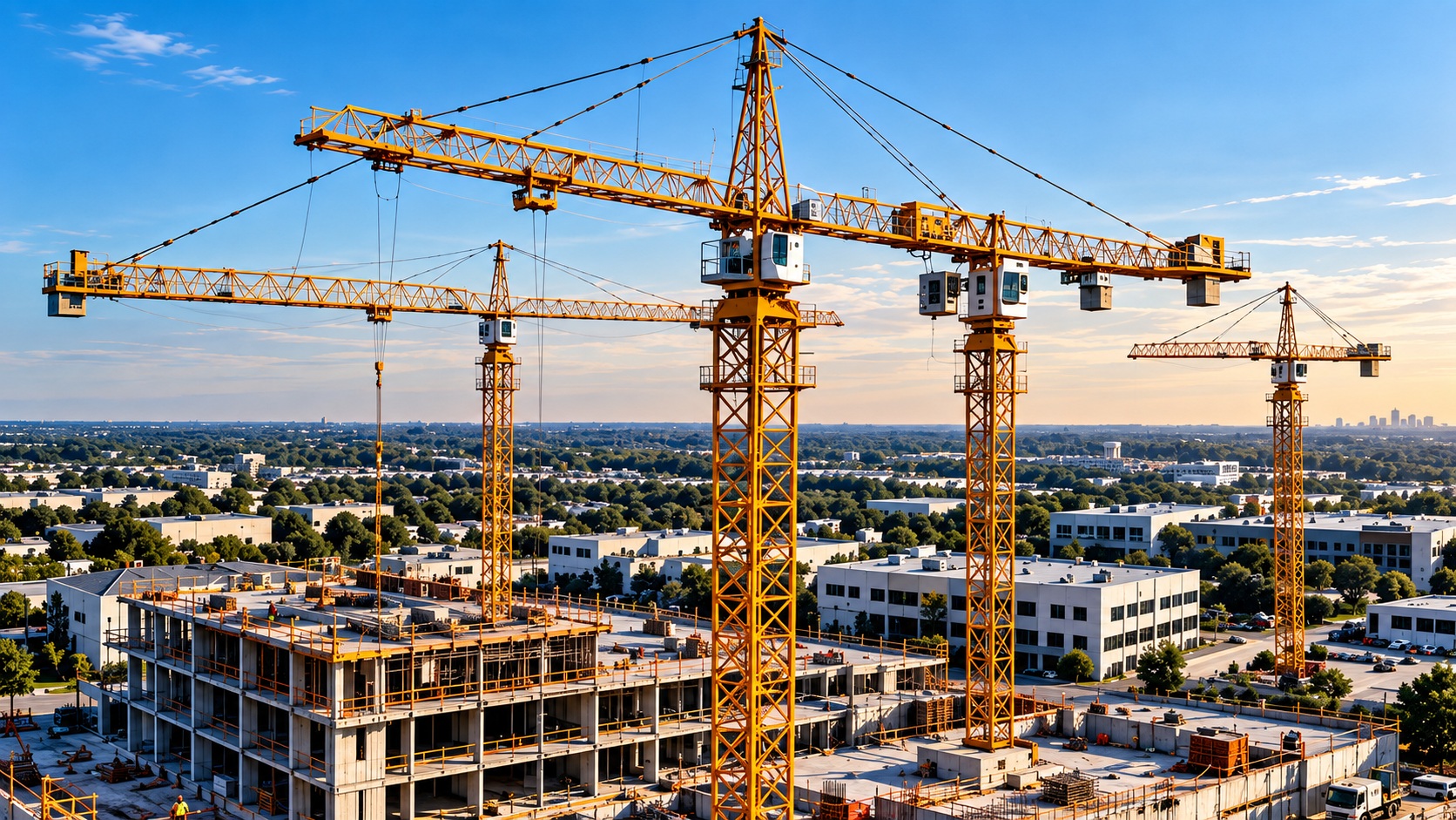 Commercial construction aerial project